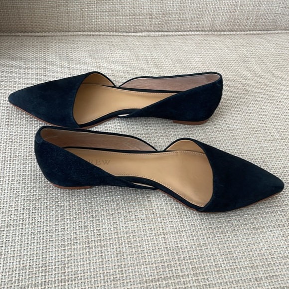 Suede J Crew Factory Zoe D’Orsay Flats with Pointed Toe - Sz 7 - Picture 6 of 7